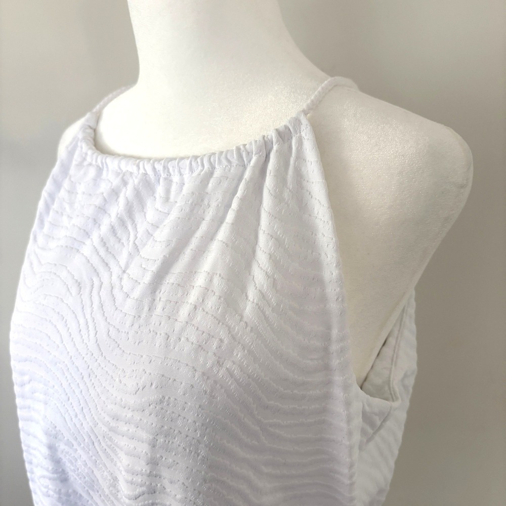 J.McLaughlin Womens White Textured Halter Top Rope Tie Shelf Bra Size M‎ USA - Picture 13 of 13